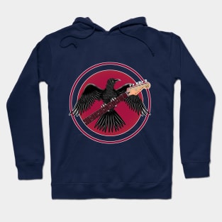 Black Raven and strat guitar Hoodie